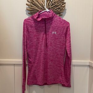 Under Armour Women's Pink Heather Long Sleeve Top